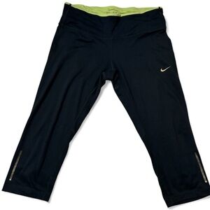 Nike Woman Black and Green Leggings